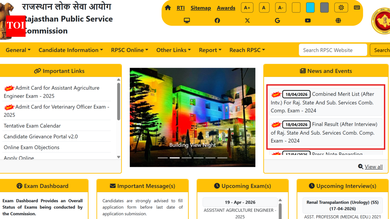 RPSC RAS final result 2026 released at rpsc.rajasthan.gov.in; Dinesh Vishnoi ranks first: Direct link to download merit list here