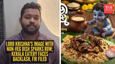 Lord Krishna's image with non-veg dish sparks row; Kerala eatery faces backlash, FIR filed