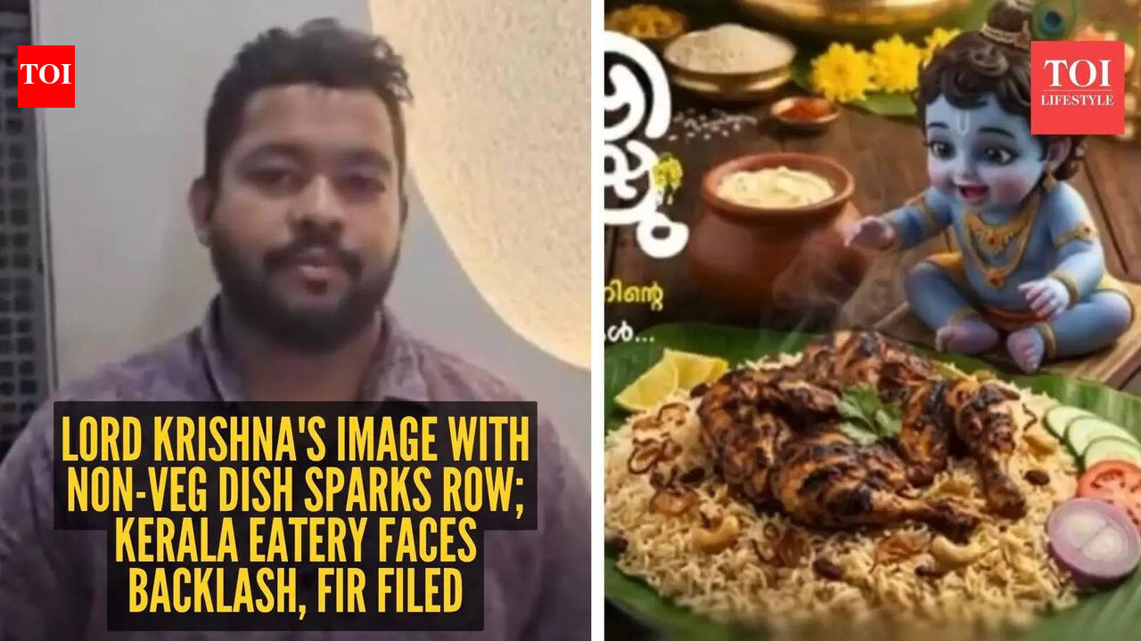 Lord Krishna's image with non-veg dish sparks row; Kerala eatery faces backlash, FIR filed