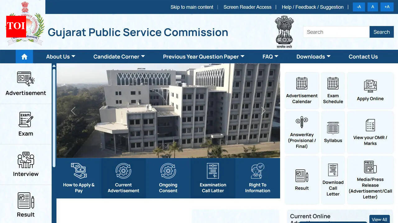 Gujarat Public Service Commission releases 2026 class 1 and 2 exam schedule; download here
