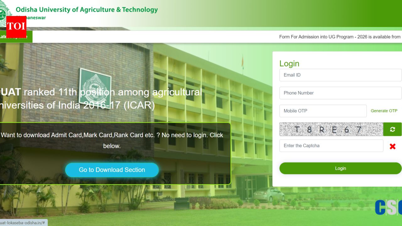 यूजी प्रवेश के लिए OUAT 2026 पंजीकरण शुरू: आवेदन करने के लिए मुख्य तिथियां और सीधा लिंक देखें