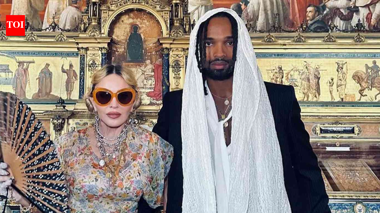 Madonna spotted dancing with boyfriend Akeem Morris at Coachella after Sabrina Carpenter performance during Anyma set