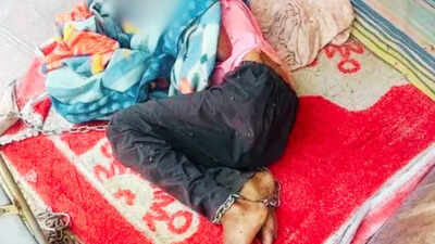 'Weight dropped to 22kg': 75-year-old kept in shackles by relatives, forced to live outside her home