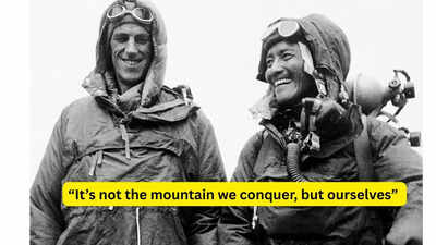 Travel quote of the day by Sir Edmund Hillary: “It's not the mountain we conquer, but ourselves”
