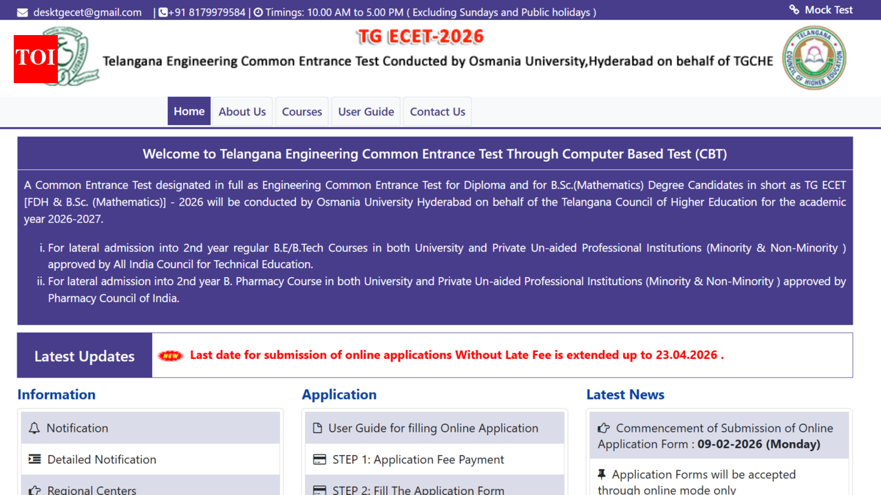 TS ECET 2026 registration deadline extended till April 23: Check direct link to apply here