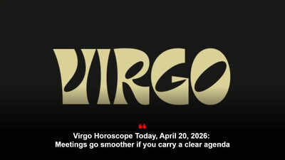 Virgo Horoscope Today, April 20, 2026: Meetings go smoother if you carry a clear agenda – The Times of India