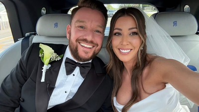 Former Tottenham star Jamie O'Hara marries girlfriend Keziah Grubb in intimate ceremony, Jason Cundy's Ange Postecoglou mask steals the show
