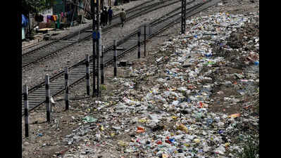 Despite clean-up efforts, waste continues to plague Delhi’s railway tracks