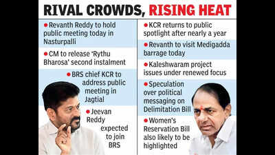 Revanth & KCR set stage for parallel power shows