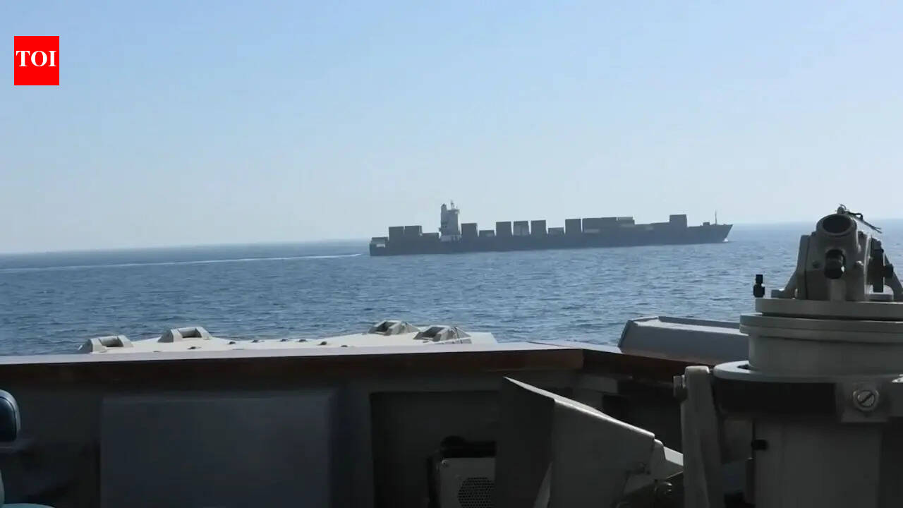 'Prepared to disable you': Moment US intercepts Iranian cargo ship in Strait of Hormuz - watch