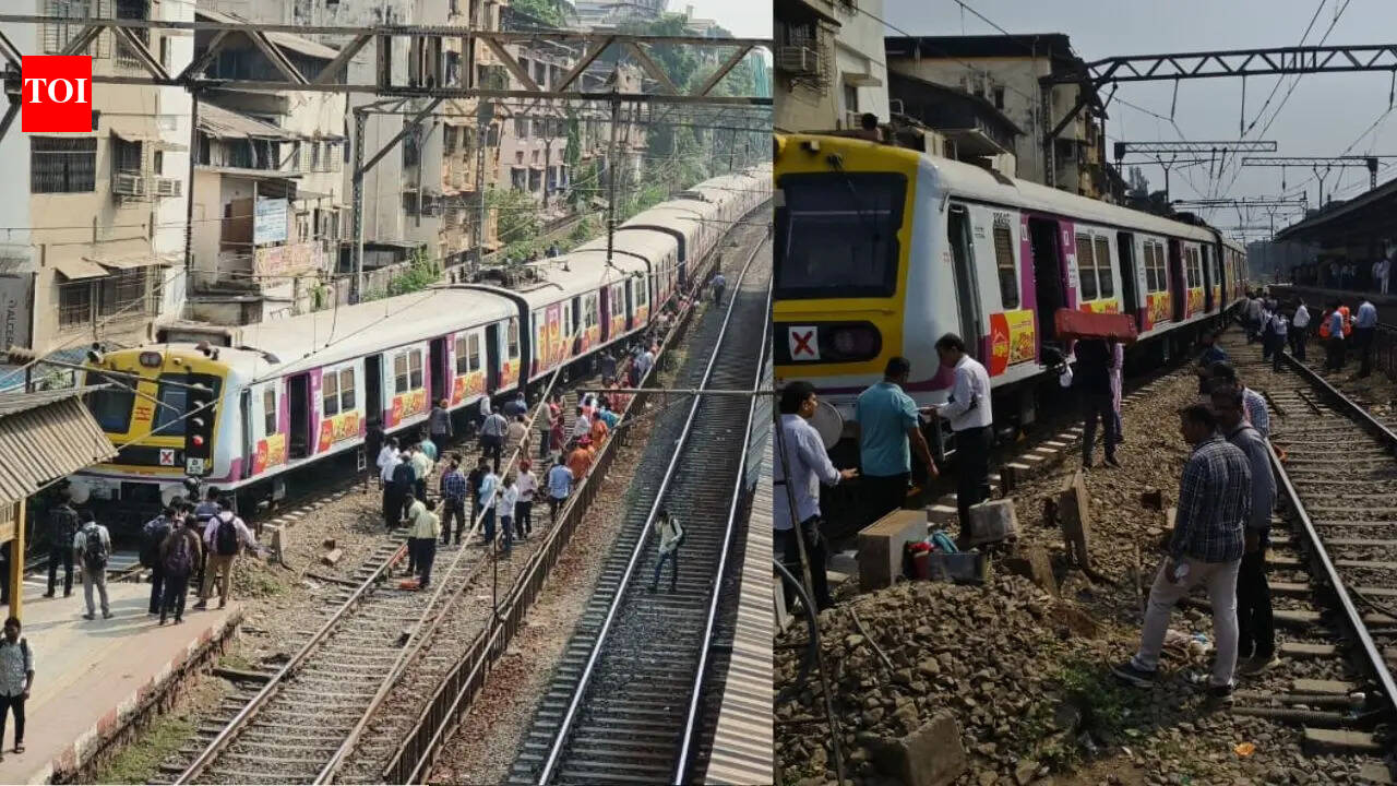 Mumbai’s empty local train derails at Dombivli, peak-hour services hit