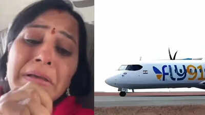Fly91 flight to Hubballi diverted to Bengaluru amid bad weather; passengers seen in distress