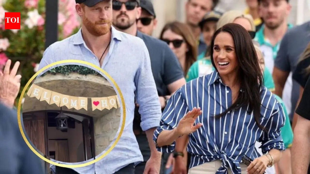 Meghan Markle and Prince Harry get a 'welcome home' surprise from Archie and Lilibet after their four day Australian trip