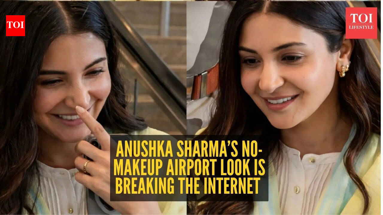 Spotted in Delhi, Anushka Sharma nails easy-breezy airport style, while Virat Kohli keeps it cool and casual
