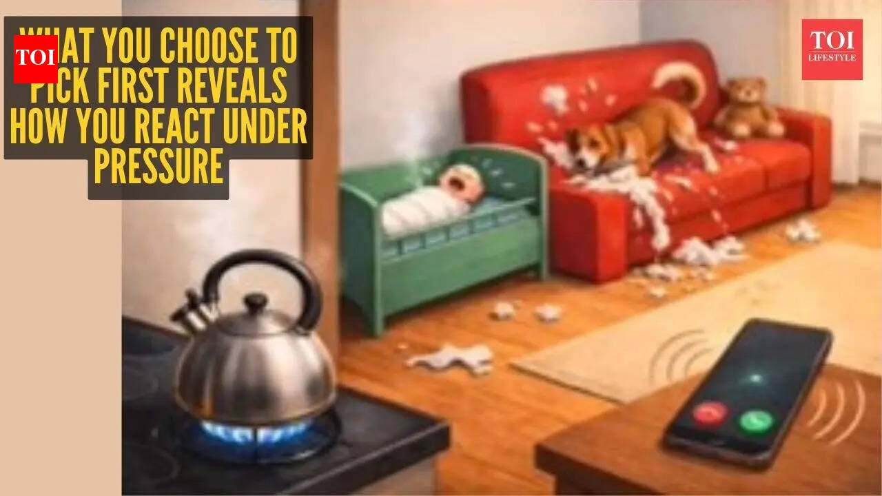 Personality test: Kettle on a stove, crying baby, phone ringing, or dog messing the sofa? What you choose to pick first reveals how you react under pressure