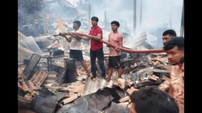 Fire in Sahibganj market leaves 18 shops gutted