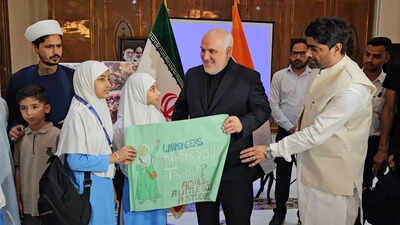 School kids and DU students pay tribute to the Minab children at Iran embassy exhibition