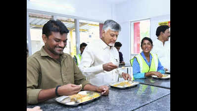 Naidu marks 76th birthday with Anna Canteen breakfast