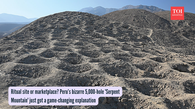Ritual site or marketplace? Peru's bizarre 5,000-hole 'Serpent Mountain' just got a game-changing explanation