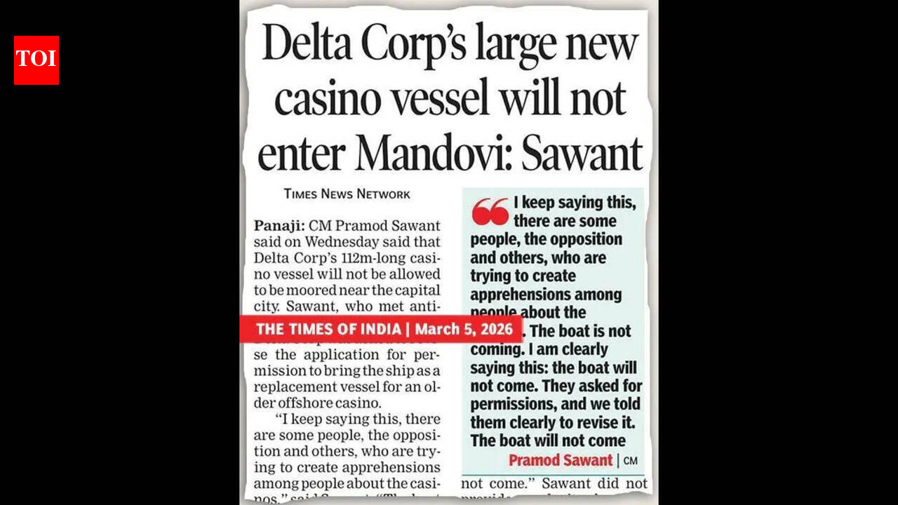 Goa CM gave nod for 112m casino vessel despite CoP concerns: RTI