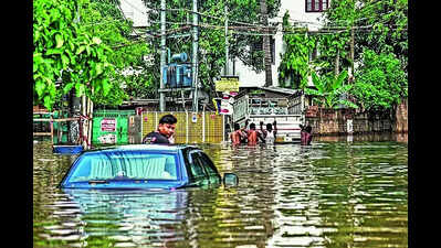 Overnight deluge triggers flooding in Guwahati, low-lying areas affected & traffic hit