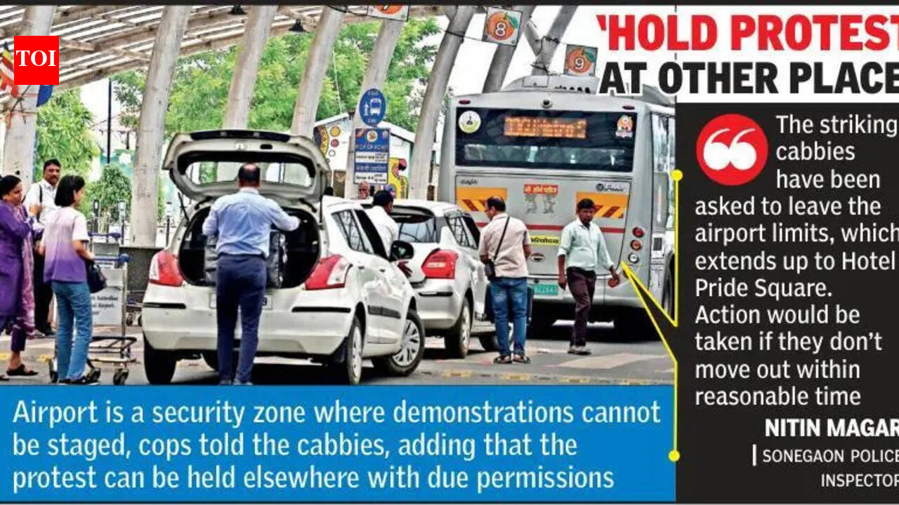 Quit airport area or face action: Cops warn striking taxi drivers
