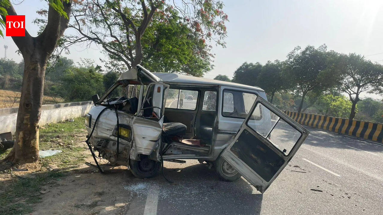 Van carrying school students crashes into tree in Noida, 2 kids injured