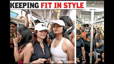 Metro coach turns into workout floor on wheels