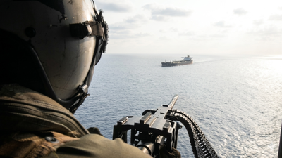 'If you attempt to run...': US helicopter gunner warns ship near Iran port as 27 vessels returned — watch