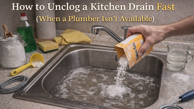 How to unclog a kitchen drain fast (when a plumber isn't available)