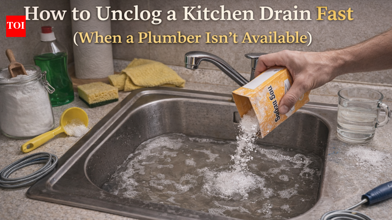 How to unclog a kitchen drain fast (when a plumber isn't available)