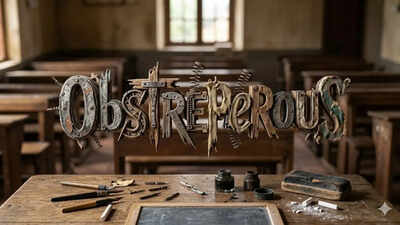 Word of the day: Obstreperous
