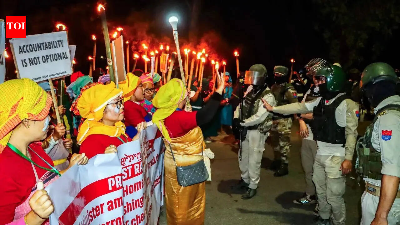 Manipur unrest: Torch rally over Tronglaobi blast turns violent; protesters clash with security forces