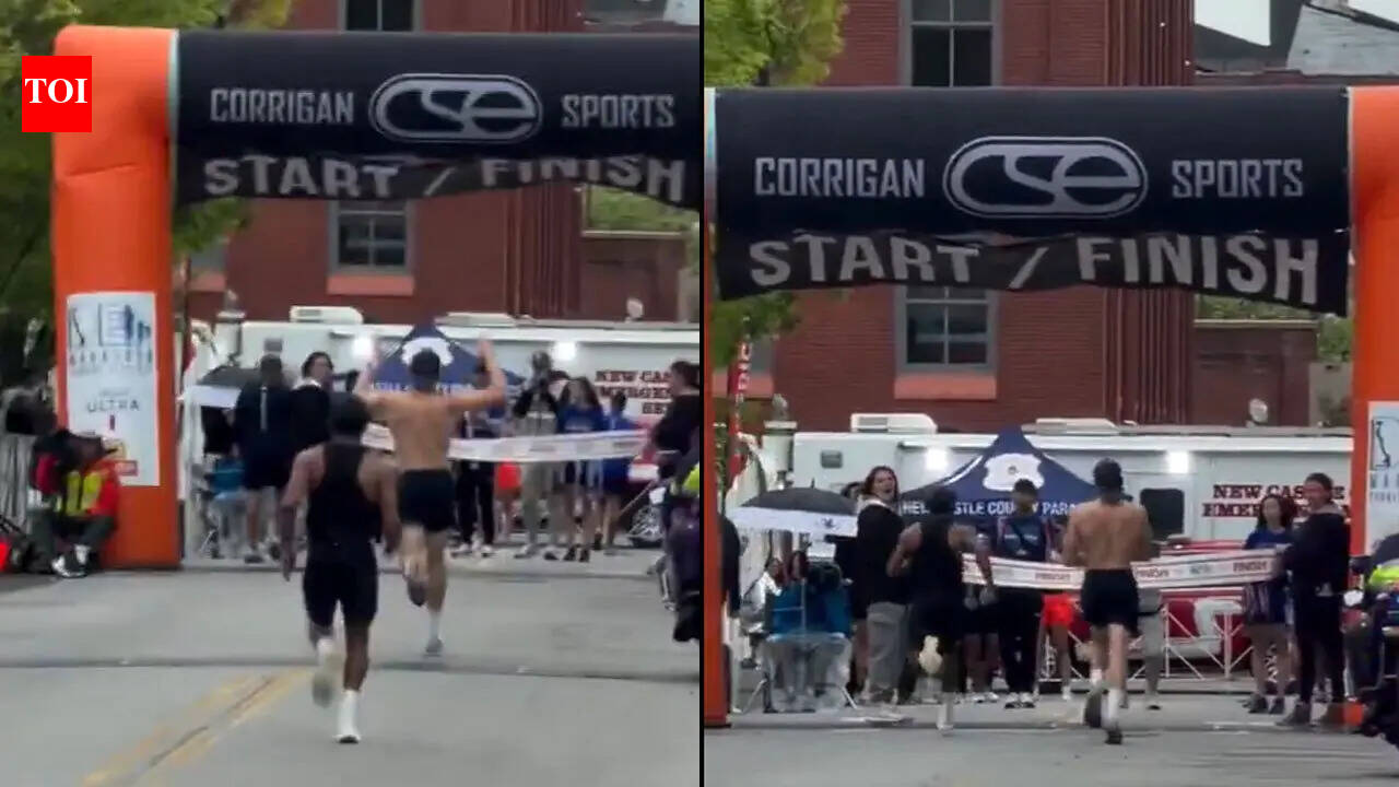 WATCH: ‘Celebrating’ runner loses marathon in final seconds as rival steals win