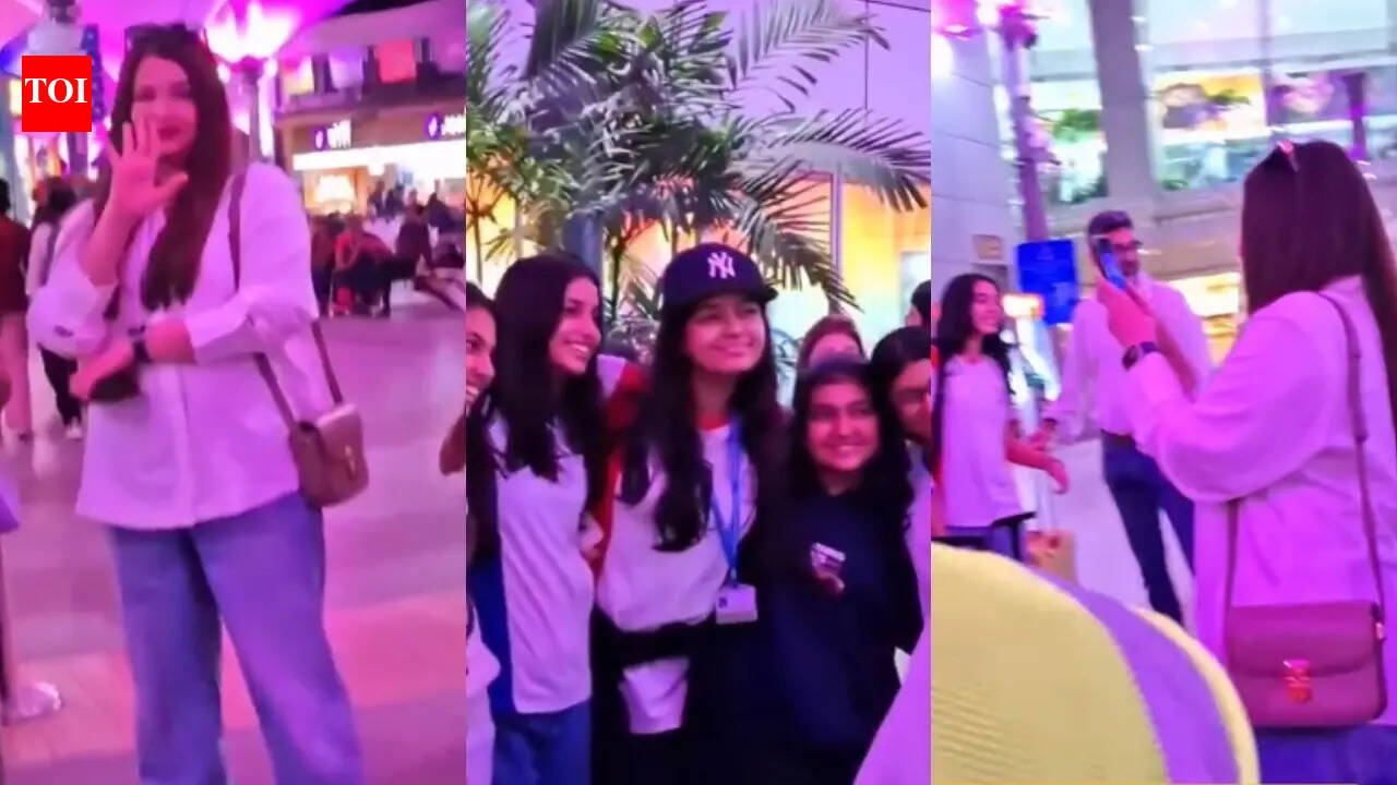Aishwarya Rai Bachchan picks Aaradhya from airport after a school tour, turns photographer for her, netizens call her 'best mom' - WATCH VIDEO
