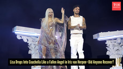 Lisa drops into Coachella 2026 like a fallen angel in a striking Iris Van Herpen gown, serving pure otherworldly drama