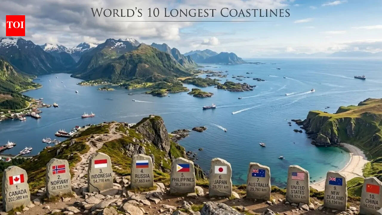 10 countries with the longest coastlines in the world