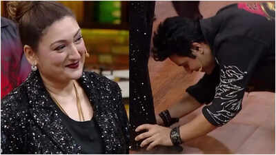  Krushna Abhishek falls at mami Sunita Ahuja’s feet as she makes surprise entry; Kashmera Shah gets emotional