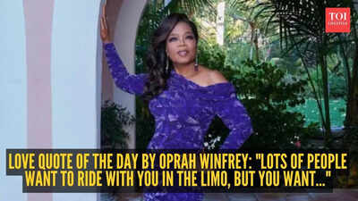 Love quote of the day by Oprah Winfrey: "Lots of people want to ride with you in the limo, but you want..."