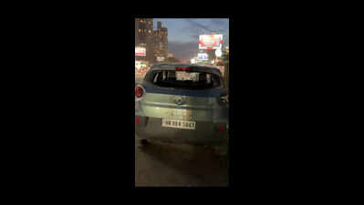 Prof injured as car falls into pit near Gurgaon’s Galleria market