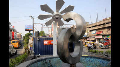 Boring Road crossing turns green hub with solar light, vertical garden