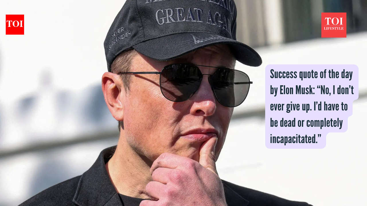 Elon Musk Quote: Success quote of the day by Elon Musk: “No, I don’t ever give up. I’d have to be dead or completely incapacitated.” – The Times of India