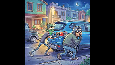 Ahmedabad: Thieves steal parked car by pushing it away stealthily in Naranpura