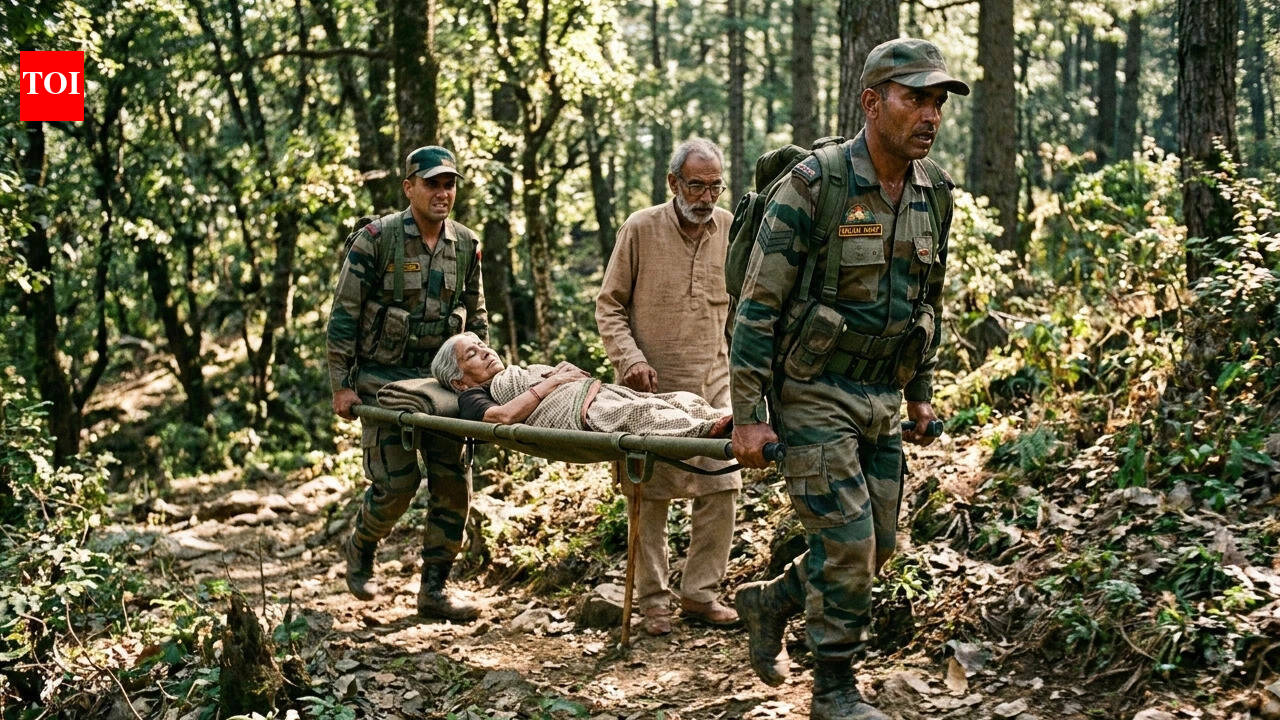Army rescues ailing woman in hilly village; carries her stretcher for 3 hours to road