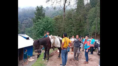 Poll officials trek to state’s remotest booth at 7.5k ft