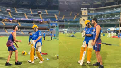 Ms Dhoni: ‘Tum aaya, saath mein camera leke aaya… bhagao isko’: Dhoni’s funny dig at Deepak Chahar ahead of MI vs CSK | Cricket News – The Times of India