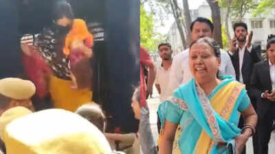 'They gave Rs 50,000, still gave more': Mother confronts Meerut blue drum murder accused Muskan outside court
