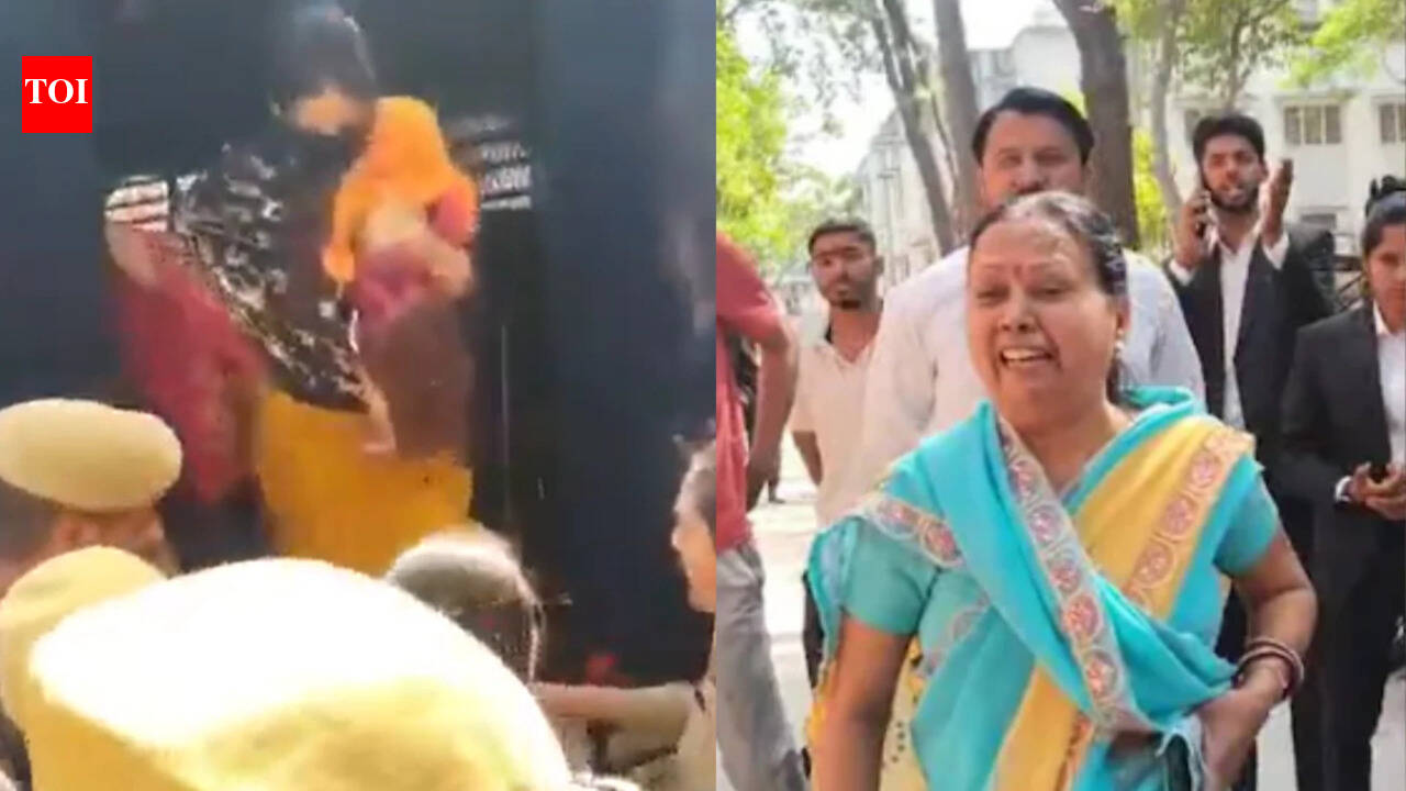 ‘Wo Rs 50,000 deta tha, fir bhi maar diya’: Mother confronts Muskan outside court in Meerut blue drum case