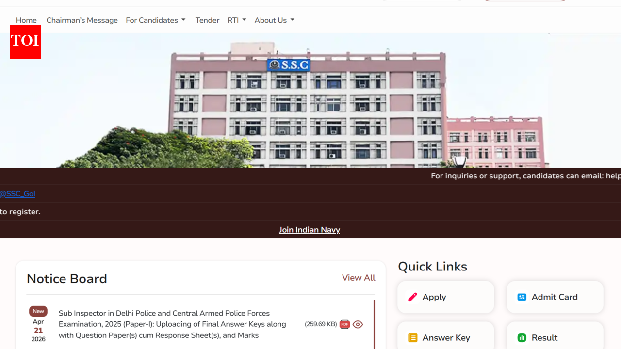 SSC Stenographer 2026 exam: Final vacancies list released for Grade C and D at ssc.gov.in