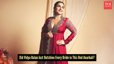Is Vidya Balan channelling bridal energy again? Her red anarkali says 'yes'